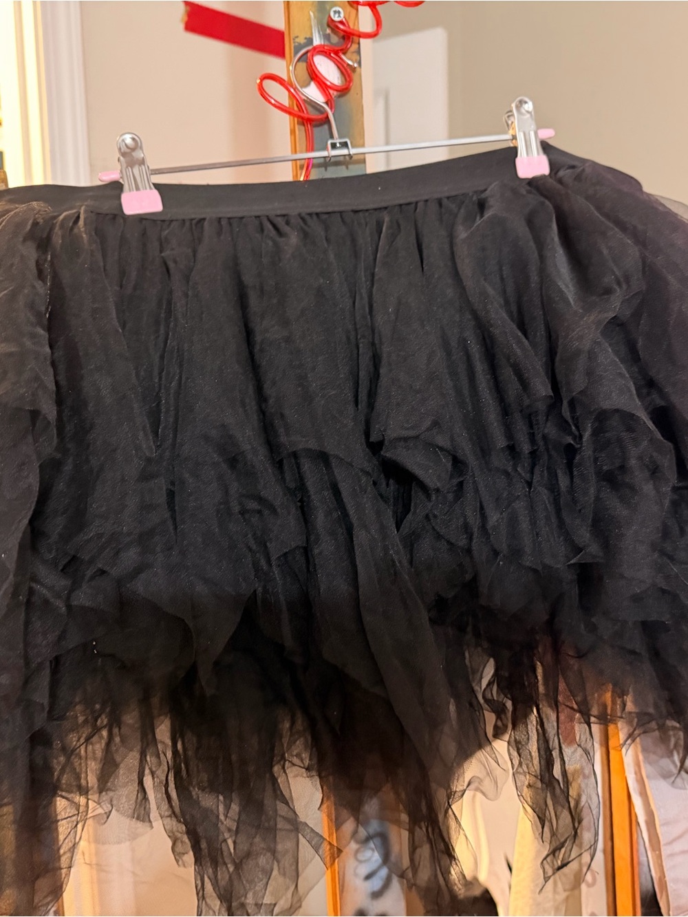 SHEIN Black Layered Circle Tulle Skirt